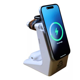 Foto 1 | Foto 1 | Power Bank Inalámbrica 5000mah Base 3 En 1 Para Iphone Color Blanco