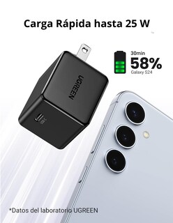 Foto 2 | Foto 2 | Cargador Tipo C De 25w Ugreen Carga Rápida Con Cable Usb C 1 M Color Negro