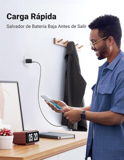 Foto 4 | Foto 4 | Cargador Tipo C De 25w Ugreen Carga Rápida Con Cable Usb C 1 M Color Negro