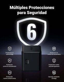 Foto 5 | Foto 5 | Cargador Tipo C De 25w Ugreen Carga Rápida Con Cable Usb C 1 M Color Negro