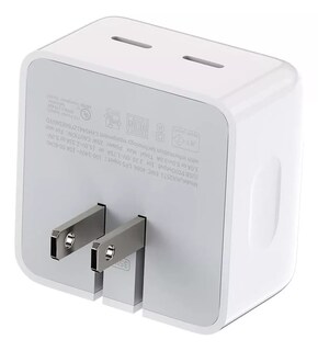 Foto 2 | Foto 2 | Cargador 35w Doble Usb C Carga Rápida Para Iphone, Android Color Blanco