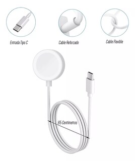 Foto 4 | Foto 4 | Cargador Para Apple Watch Magnético Cable Usb C Carga Iwatch Color Blanco