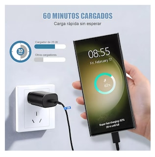 Foto 4 | Foto 4 | Cargador Rápido Tipo C Lab.g De 25w Para Samsung Galaxy Con Cable Negro
