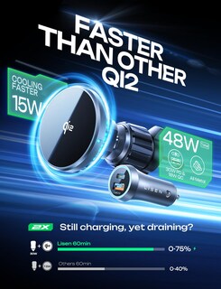 Foto 3 | Foto 3 | Cargador De Coche Lisen Qi2 Magsafe Inalámbrico De 15 W Para Iphone - Venta Internacional.