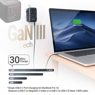Foto 2 | Foto 2 | Adaptador De Viaje Minix Tp140 140w Gan Iii 4 Usb-c 1 Usb-a - Venta Internacional.
