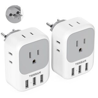 Foto 1 | Foto 1 | Adaptador De Corriente Tessan Suiza Tipo J Con 4 Salidas, 3 Usb - Venta Internacional.
