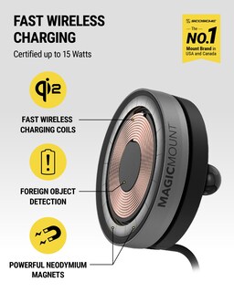 Foto 2 | Foto 2 | Soporte De Teléfono Con Carga Inalámbrica Scosche Magicmount Qi2 15w - Venta Internacional.