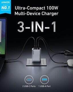 Foto 2 | Foto 2 | Cargador Anker Prime 100 W Usb C 3 Puertos - Venta Internacional
