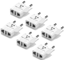 Adaptador De Corriente Tsa Universal De Estados Unidos A Rumania (paquete De 6) - Venta Internacional.