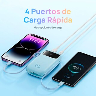 Foto 6 | Foto 6 | Power Bank 22.5w 10000 Mah Baseus Qpow2 Cable Ios Y Usb-c Puerto Usb Y Usb C Azul