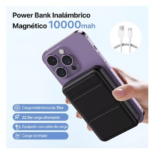 Foto 2 | Foto 2 | Carga Inalmbrica 10000mah Magnético Soporte 22.5w Negro
