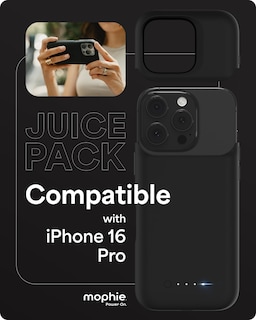 Foto 2 | Foto 2 | Funda De Batería Mophie Juice Pack Para Iphone 16 Pro +50% Negra - Venta Internacional.