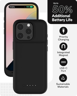 Foto 3 | Foto 3 | Funda De Batería Mophie Juice Pack Para Iphone 16 Pro +50% Negra - Venta Internacional.
