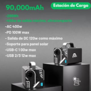 Foto 5 | Foto 5 | Estación De Energia Portátil Powerbank 90 000mah 400w 288wh Gris Oscuro
