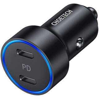 Foto 1 | Foto 1 | Cargador Para Coche Choetech Dual Tipo C Carga Rápido Pd Negro