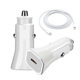 Foto 1 | Foto 1 | Adaptador de Cargador para Auto 20w Carga Rapida Tipo C