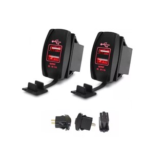 Foto 3 | Foto 3 | Cargador Iluminado con Doble Puerto USB 3.1a 12v-24v para Auto Eo Safe Imports Esi-10770 Negro