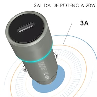 Foto 2 | Foto 2 | Turbo Cargador de Celular para Auto Eo Safe Imports ESI-11232 Plata Tipo C Combo PD 20w
