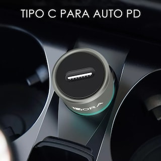 Foto 3 | Foto 3 | Turbo Cargador de Celular para Auto Eo Safe Imports ESI-11232 Plata Tipo C Combo PD 20w