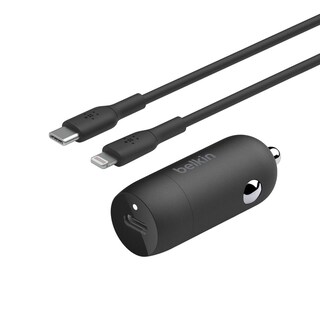 Foto 1 | Foto 1 | Cargador de Coche Belkin 30w USB-C más Cable USB-C A Lighnining