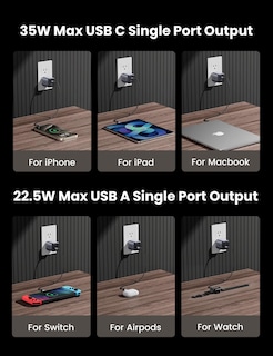 Foto 4 | Foto 4 | Cargador Ugreen Usb C Nexode Gan Plegable De 2 Puertos Para Iphone De 35 W - Venta Internacional.
