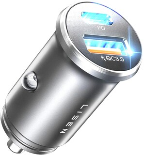 Foto 1 | Foto 1 | Cargador De Coche Lisen Usb C 54w Superrápido De Doble Puerto Pd 36w/12v - Venta Internacional.