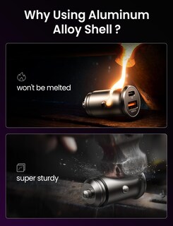 Foto 6 | Foto 6 | Cargador De Coche Lisen Usb C 54w Superrápido De Doble Puerto Pd 36w/12v - Venta Internacional.