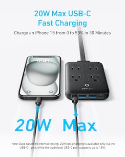 Foto 4 | Foto 4 | Estación De Carga Anker Power Strip Usb-c 8 En 1 De 20 W, Cable De 5 Pies - Venta Internacional.