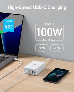 Foto 2 | Foto 2 | Estación De Carga Anker Powerport Iii 4 Puertos Usb C 120w - Venta Internacional.