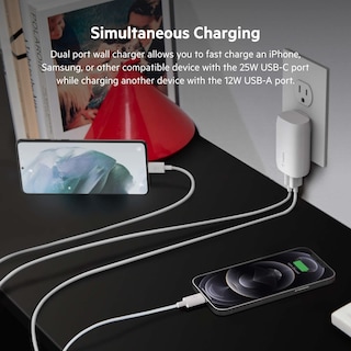 Foto 2 | Foto 2 | Cargador De Pared Belkin De 37 W Con Suministro De Energía Usb-c De 25 W + 12 W - Venta Internacional.
