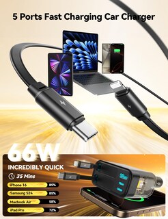 Foto 5 | Foto 5 | Cargador De Coche Joyroom De Carga Rápida De 5 Puertos Para Iphone 16 - Venta Internacional.