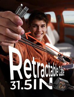 Foto 3 | Foto 3 | Cargador De Coche Lisen Retráctil 4 En 1 69w Usb-c Para Iphone 16 - Venta Internacional.