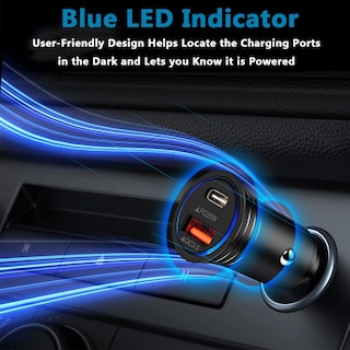 Foto 6 | Foto 6 | Cargador De Coche Usb C Andhot De 38 W De Carga Rápida Pd&qc 3.0 De Doble Puerto - Venta Internacional.