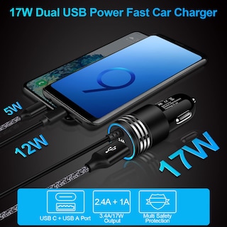 Foto 3 | Foto 3 | Cargador De Coche Andhot Type C De Carga Rápida Para Samsung Galaxy - Venta Internacional.