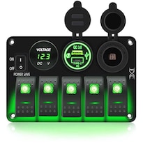 Panel De Conmutación Fxc Impermeable De 5 Bandas Con Usb Qc3.0 Y Tipo C - Venta Internacional.