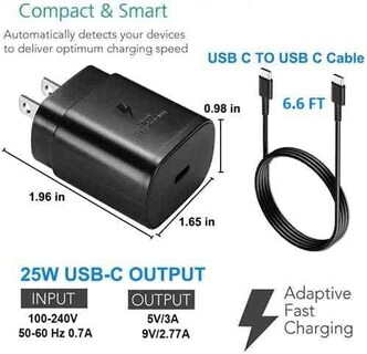 Foto 3 | Foto 3 | Cargador Samsung De 25 W De Adaptación Rápida Para Galaxy S22 S23+ Ultra - Venta Internacional.