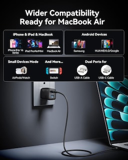 Foto 4 | Foto 4 | Cargador Iniu Usb C 30w Pd Qc 3.0 De Doble Puerto Para Iphone Samsung - Venta Internacional.