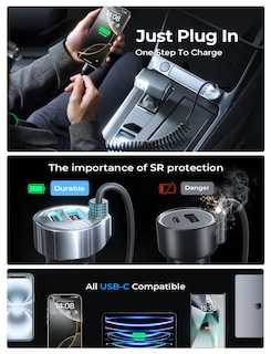 Foto 4 | Foto 4 | Cargador De Coche Lisen De Carga Rápida Tipo C De 65 W Para Samsung - Venta Internacional.