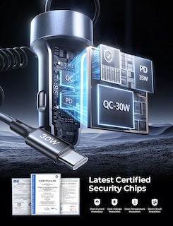 Foto 7 | Foto 7 | Cargador De Coche Lisen De Carga Rápida Tipo C De 65 W Para Samsung - Venta Internacional.