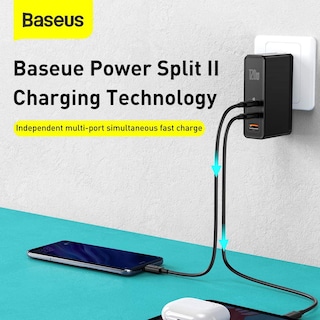 Foto 3 | Foto 3 | Cargador Usb C Baseus Cargador Rápido Gan Ii De 120 W Con Cable De 100 W - Venta Internacional.