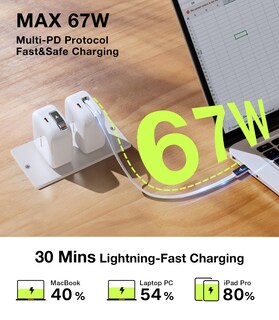 Foto 2 | Foto 2 | Bloque De Carga Torras Flexline De 67 W Usb C De Doble Puerto Para Iphone - Venta Internacional.