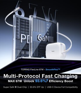 Foto 7 | Foto 7 | Bloque De Carga Torras Flexline De 67 W Usb C De Doble Puerto Para Iphone - Venta Internacional.