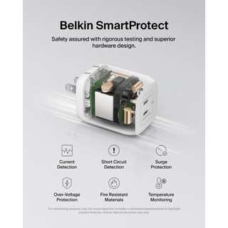 Foto 2 | Foto 2 | Cargador De Pared Belkin 65w Dual Usb-c Power Delivery 3.0 Blanco - Venta Internacional.