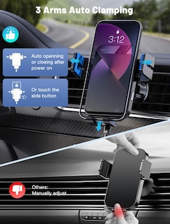 Foto 5 | Foto 5 | Cargador De Coche Inalámbrico Mokpr Con Cierre Automático Y Soporte De Ventilación De 15 W - Venta Internacional.