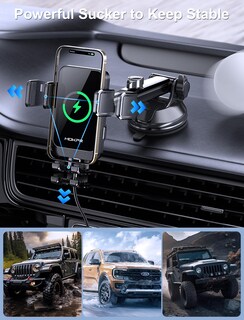 Foto 4 | Foto 4 | Cargador De Coche Inalámbrico Mokpr De 15 W De Carga Rápida Para Iphone Y Samsung - Venta Internacional.