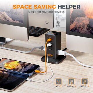 Foto 2 | Foto 2 | Estación De Carga Usb Tessan 9 En 1 De 30 W Con Protector Contra Sobretensiones - Venta Internacional.