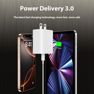 Foto 4 | Foto 4 | Cargador Ubearkk Usb C De 20 W Para Iphone 15/16 Con Cable De 10 Pies - Venta Internacional.