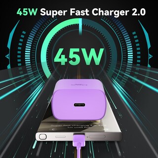 Foto 6 | Foto 6 | Cable Usb Tipo C De Carga Superrápida Charger Ubearkk De 45 W, 8 Pies - Venta Internacional.