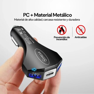Foto 5 | Foto 5 | Cargador para Auto con Carga Rápida USB y Tipo C – Ideal para iPhone, Samsung y Otros