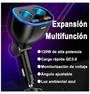 Foto 2 | Foto 2 | Cargador De Auto Usb Para Celulares Con 2 Puertos Rápidos